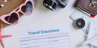 Travel accessories and items with Travel insurance application form