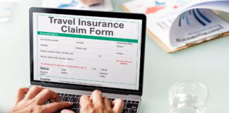 Travel Insurance Claim Form Destination Policy Concept